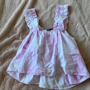 Pink and white Zara top